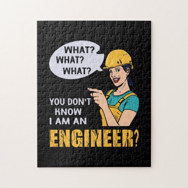 Quebra-cabeça Engenheiro Eu Sou Um Engenheiro (Vertical)