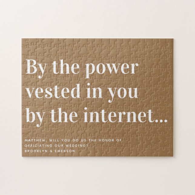 Quebra-cabeça Engraçada Proposta Oficiente Nos Casado (Horizontal)