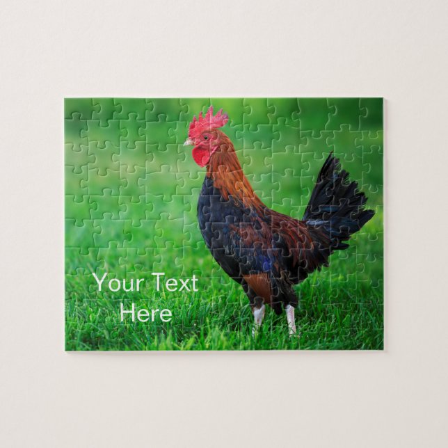 Quebra-cabeça Engraçado Bantam Rooster Personalizado (Horizontal)