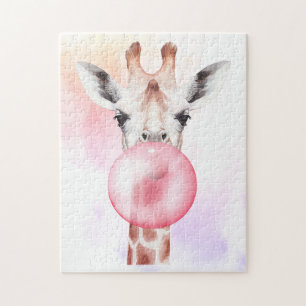 Quebra-cabeça Engraçado Bubblegum Giraffe