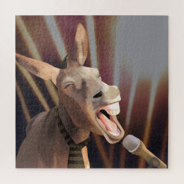 Quebra-cabeça Engraçado Cantando Donkey Fazenda Animal
