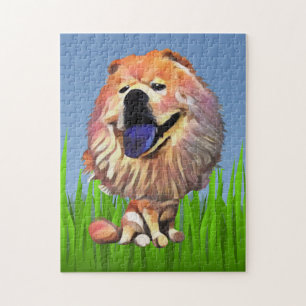 Quebra-cabeça Engraçado Cartoon Chow Chow 252 Piece Quebra-cabeç