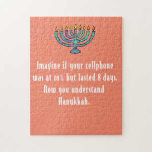 Quebra-cabeça Engraçado citação Sarcástica de Hanukkah Chanukah