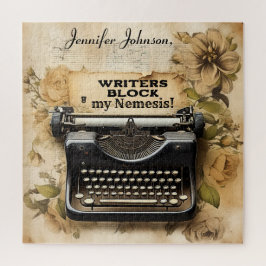 Quebra-cabeça Engraçado Floral Vintage Typewrite Jigsee Quebra-c