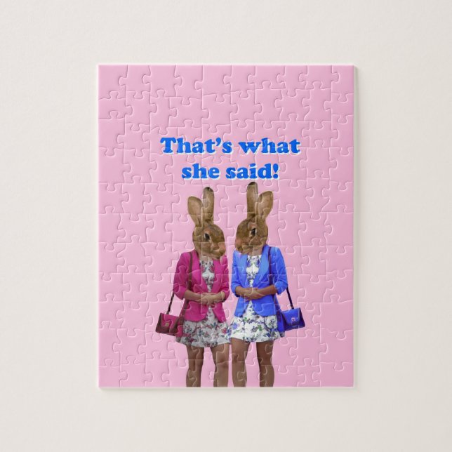 Quebra-cabeça Engraçado, foi o que ela disse. (Vertical)