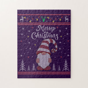 Quebra-cabeça Engraçado Gnomo Feliz Natal