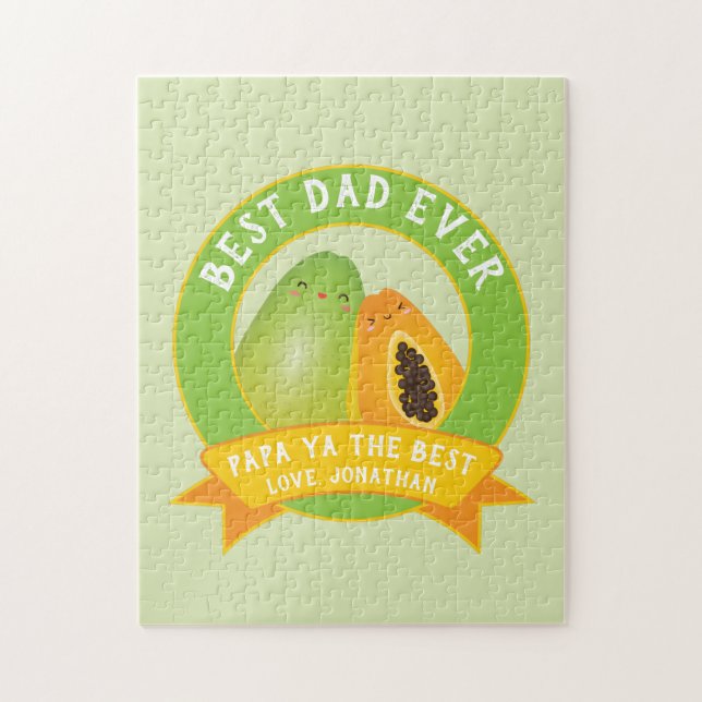 Quebra-cabeça Engraçado Papá Ya O Melhor Papaya Bonito Pun Para  (Vertical)