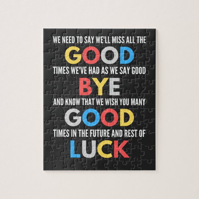 Quebra-cabeça Engraçado Sair De Adeus (Vertical)