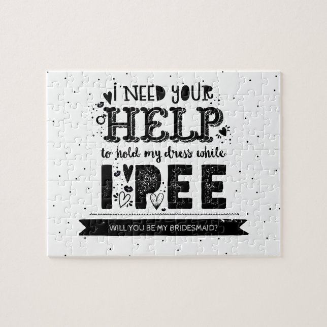 Quebra-cabeça Engraçado Será Que Você Será Minha Proposta Da Bri (Horizontal)