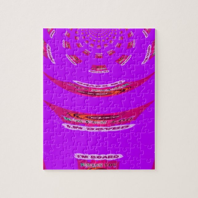 Quebra-cabeça Engraçado, sinto sua falta, estou entediado (Vertical)