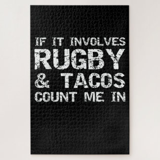 Quebra-cabeça Engraçado Taco Quote Se Envolve Rugby E Tacos