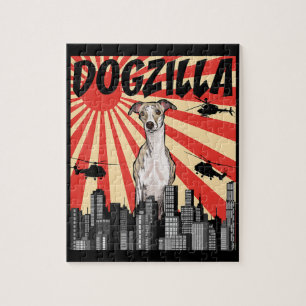 Quebra-cabeça Engraçado Whippet Dogzilla Japonês