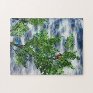 Quebra-cabeça Enigma da Cachoeira do Ninho de Pássaro