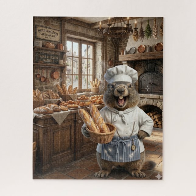 Quebra-cabeça Enigma do Marmot Baker – Marmota de desenho animad (Vertical)