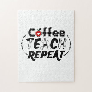 Quebra-cabeça Ensino do Café de Arte do Professor Repetir