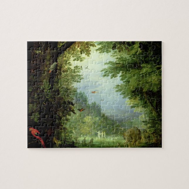 Quebra-cabeça Enterre ou o paraíso terrestre, detalhe de Adam e (Horizontal)