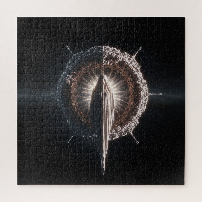 Quebra-cabeça Entidade Texturizada no Espaço Exterior Escuro Pro (Vertical)