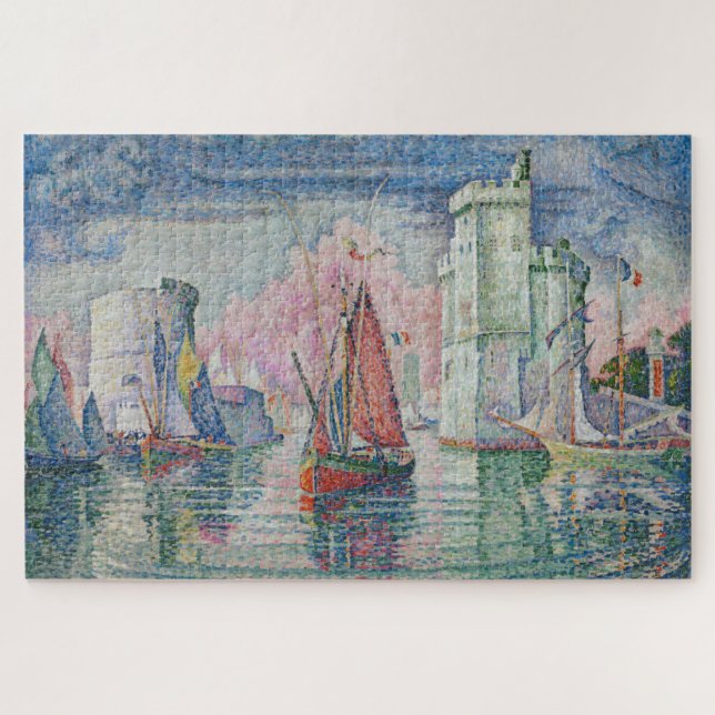 Quebra-cabeça Entrance of La Rochelle Harbor, Paul Signac (Horizontal)