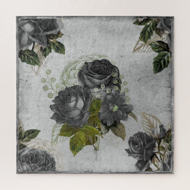 Quebra-cabeça Ephemera Black & Green (Vertical)