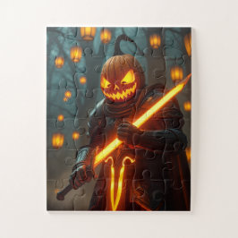 Quebra-cabeça Epic Fiery Pumpkin Knight Puzzle – Limited Glow ⚔️