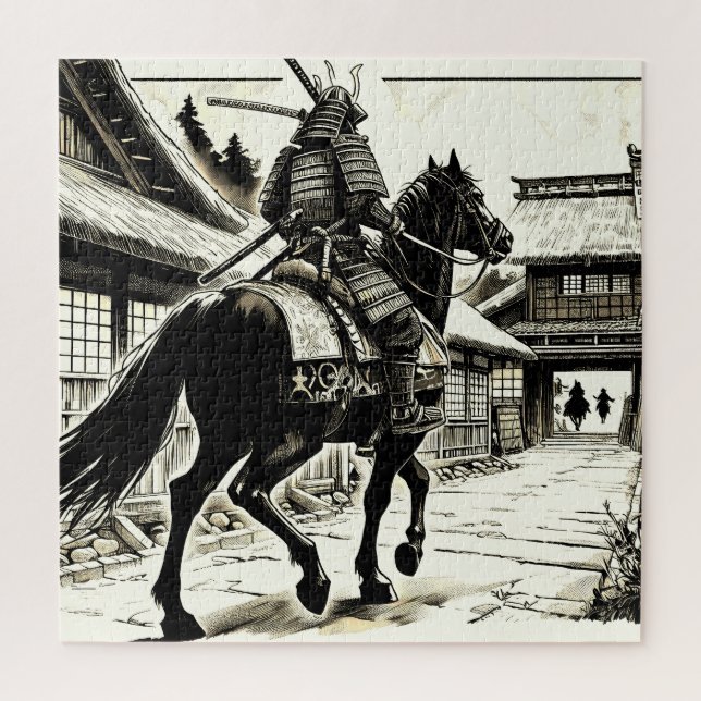 Quebra-cabeça Epic Samurai Rider Impressão de Arte de Manga (Vertical)