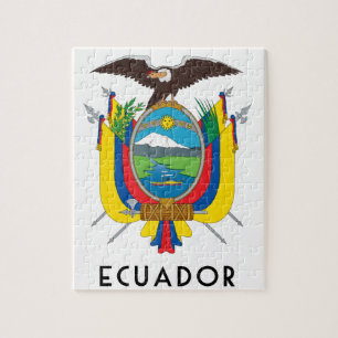 Quebra-cabeça Equador - símbolo/brasão/bandeira/cores/emblema