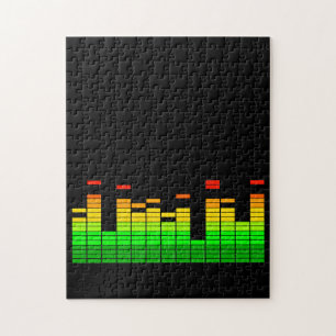 Quebra-cabeça Equalizador Vibes do Beat of DJ Music Black