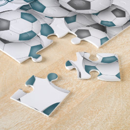 Quebra-cabeça equipe de cinzas colorida garotas futebol masculin