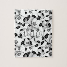 Quebra-cabeça equipe de cinzas preta cores jogador de futebol ma