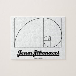 Quebra-cabeça Equipe Fibonacci (espiral de Fibonacci)