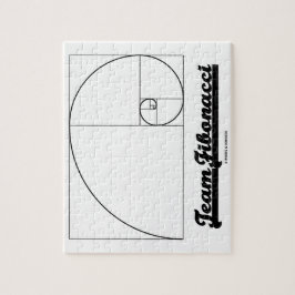Quebra-cabeça Equipe Fibonacci (espiral de Fibonacci)