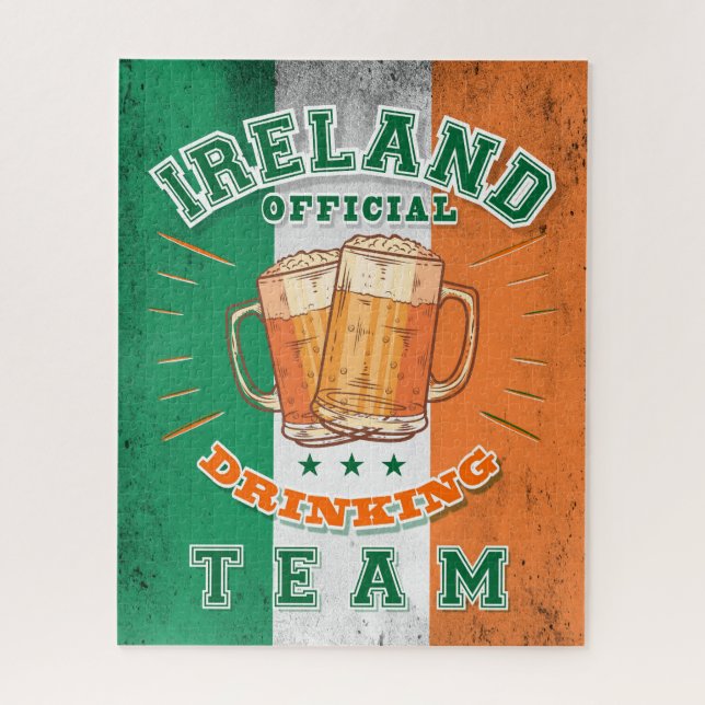 Quebra-cabeça Equipe Oficial do Bebendo da Irlanda. Cerveja engr (Vertical)