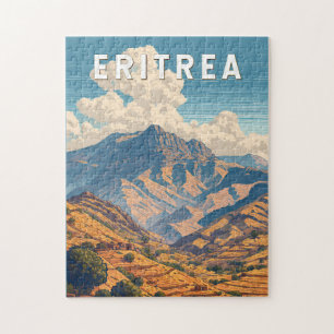 Quebra-cabeça Eritreia Illustração Viagem Art Vintage
