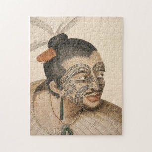 Quebra-cabeça Esboço de um homem maori, C. 1769