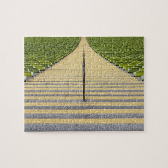 Quebra-cabeça Escadaria do estádio entre fileiras de assentos (Horizontal)