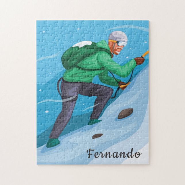 Quebra-cabeça Escalada de neve Extreme Winter Sport Name (Vertical)