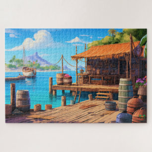 Quebra-cabeça 🌅 Escape Tropical Dock