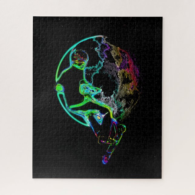 Quebra-cabeça Escoamento do Espaço - Garoto Patinete Voador (Vertical)