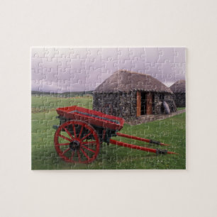 Quebra-cabeça Escócia, Ilha de Skye, Kilmuir. Paisagem rural