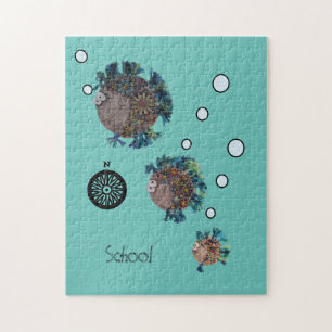 Quebra-cabeça - Escola de Peixes