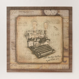Quebra-cabeça Escrita Vintage. Presente de Autor/Escritor