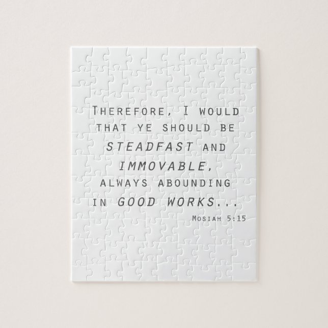 Quebra-cabeça escritura de mosiah lds imóvel stadfast (Vertical)