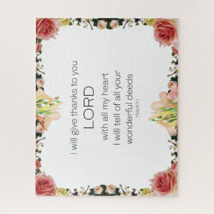 Quebra-cabeça Escritura Salm 9, Floral