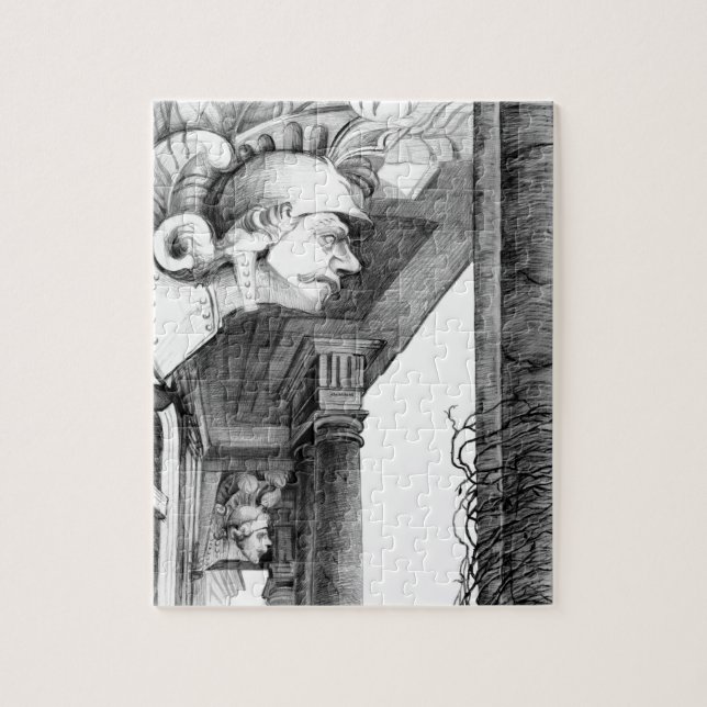 Quebra-cabeça Escultura de Arte Lápis do Castelo (Vertical)