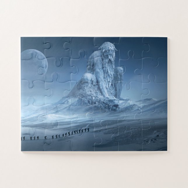 Quebra-cabeça Escultura de gelo de neve de fantasia Quebra-cabeç (Horizontal)