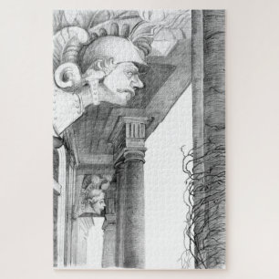 Quebra-cabeça Escultura do castelo de Burgscheidungen Arte Lápis