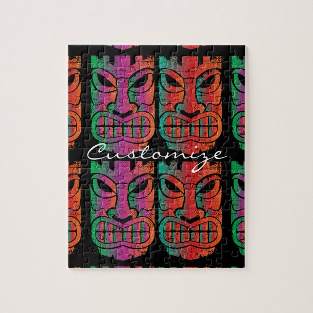 Quebra-cabeça Escultura gêmea Thunder_Cove de Tiki (Vertical)