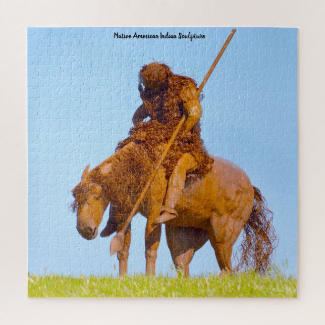 Quebra-cabeça Escultura indiana nativa americana (Vertical)