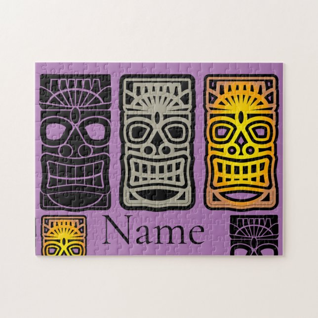 Quebra-cabeça Esculturas de Tiki triplas Thunder_Cove (Horizontal)