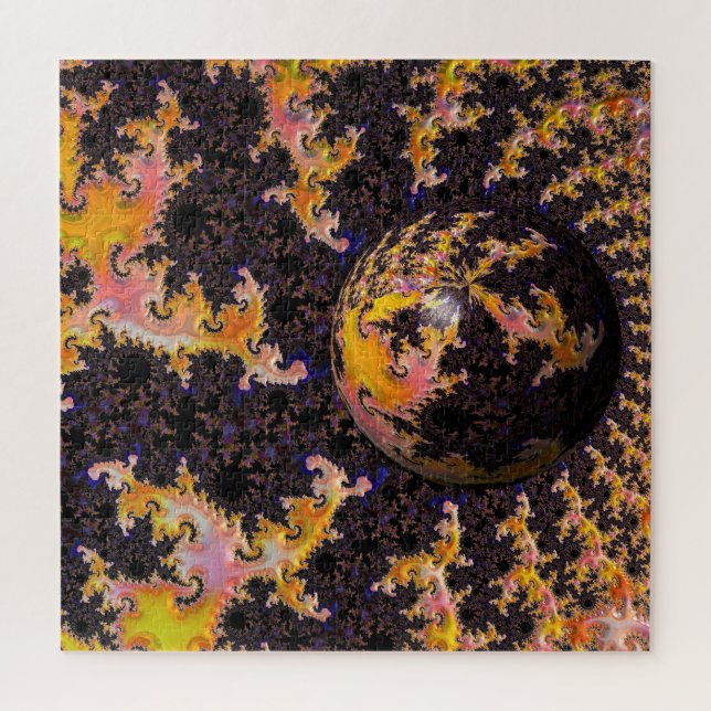 Quebra-cabeça Esfera de Tempestade Fractal (Vertical)